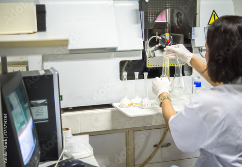 Scientists are using Atomic Absorption Spectroscopy (AAS) to analyze heavy metals in sample solutions.For example, element Pb, Fe, Mn, Ag, etc.