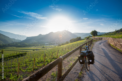 Photos Touring bike on Via Claudia Augusta near Trento, Italy