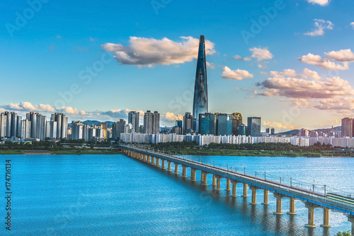 Twilight at han river seoul korea
