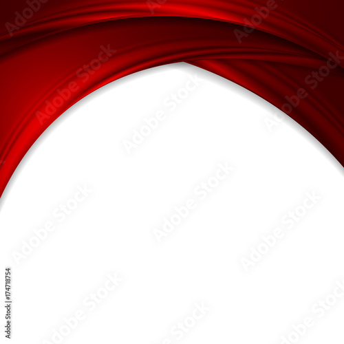 Abstract crimson red wavy background