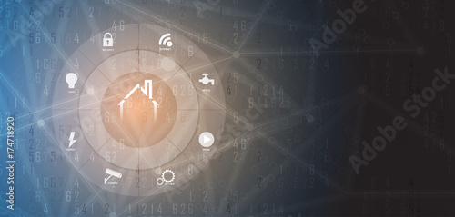 smart home technology futuristic concept for business background
