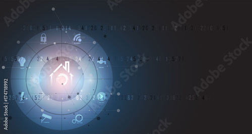 smart home technology futuristic concept for business background