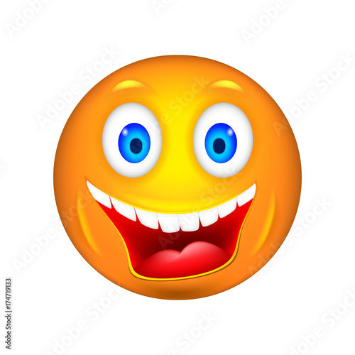 Smiley. 3D Vector Illustration.
