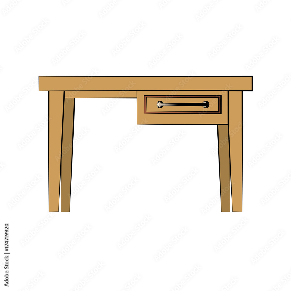 desk with small drawer furniture icon image vector illustration design desk with small drawer furniture icon image vector illustration design