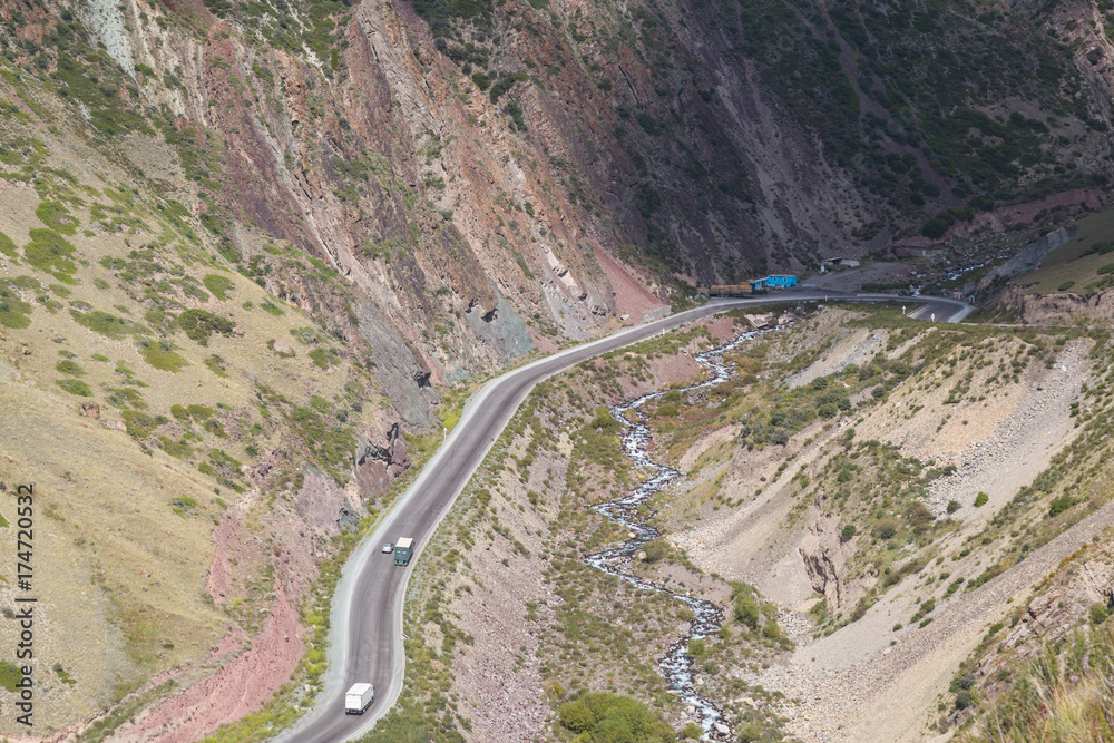 Tor Ashuu Pass in Kyrgyzstan