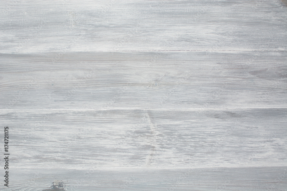 White grey wooden background, chalk paint - obrazy, fototapety, plakaty 