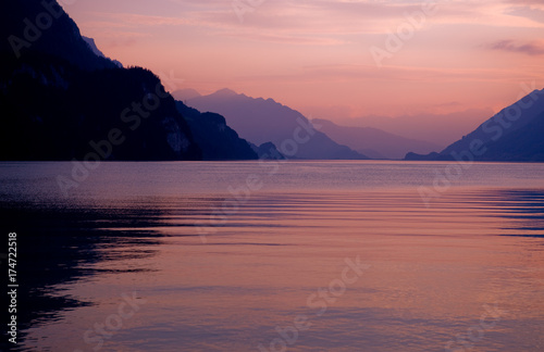 sunset in brienz