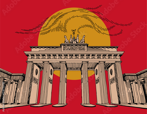 Hand drawn Berlin Germany illustration