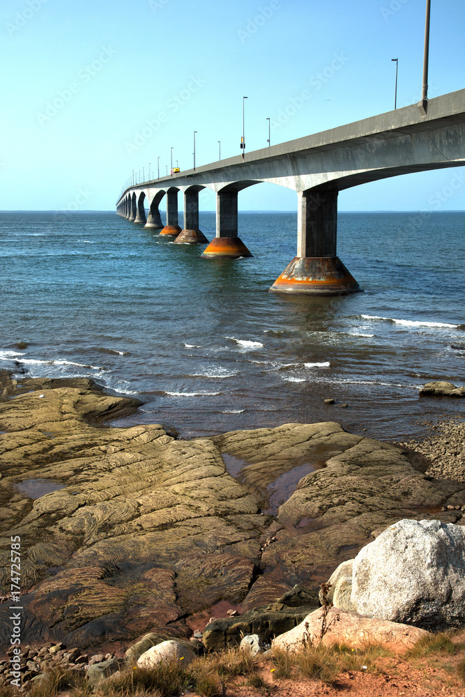 Confederation bridge in Prince Edward island in Canada