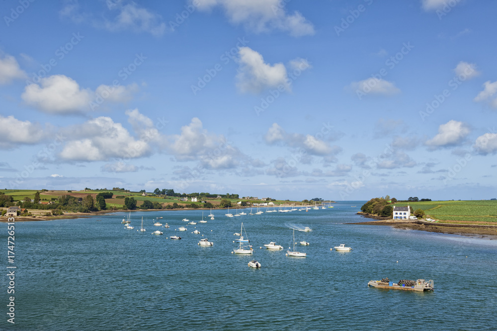 Brittany landscape at the Bay of Morlaix