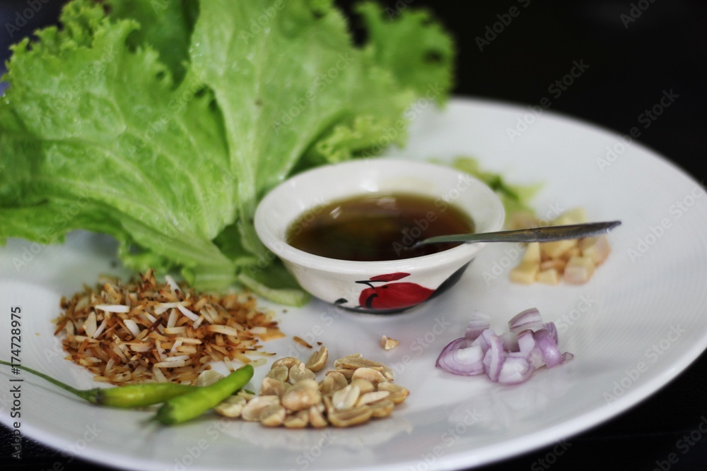 Welcome snack (meal), plate in Thailand (Thai cuisine)