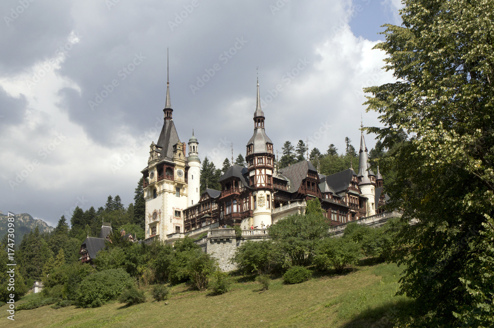 Castelul Peleș (Peles Castle) - royal mansion of king Carol I in Carpathian Mountains in Romania Castelul Peleș (Peles Castle) - royal mansion of king Carol I in Carpathian Mountains in Romania