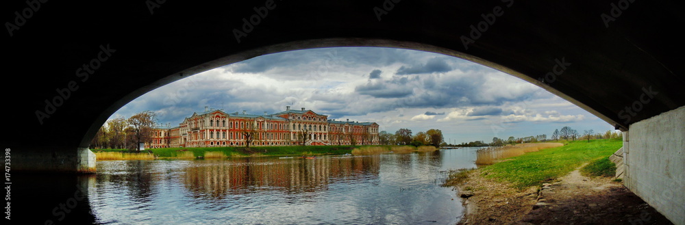Panoramic view of Jelgava Palace, Latvia 