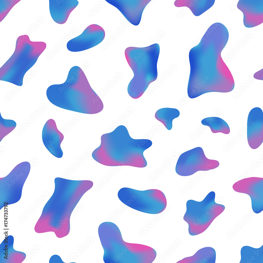 Vector realistic isolated seamless pattern of abstract fluid liquid lava lamp shapes for decoration and covering on the white background. Vector realistic isolated seamless pattern of abstract fluid liquid lava lamp shapes for decoration and covering on the white background.