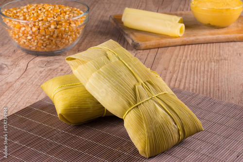 Pamonha. Brazilian Corn Snack photo