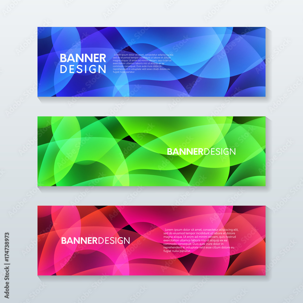 Fototapeta premium Abstract web banner vector design. Backdrop illustration.
