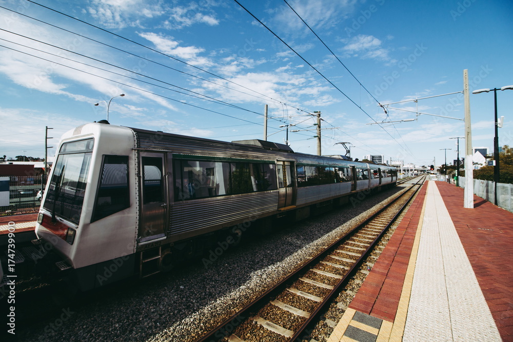 Obraz premium 線路 電車