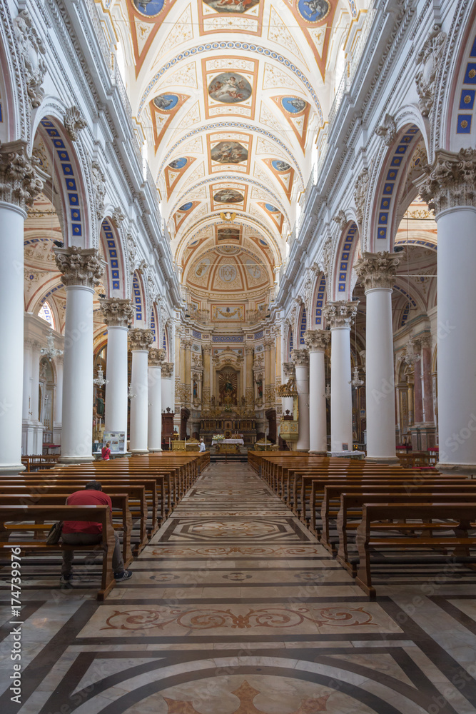 Modica (Sicily, Italy) - Interior of Saint Pietro cathedral