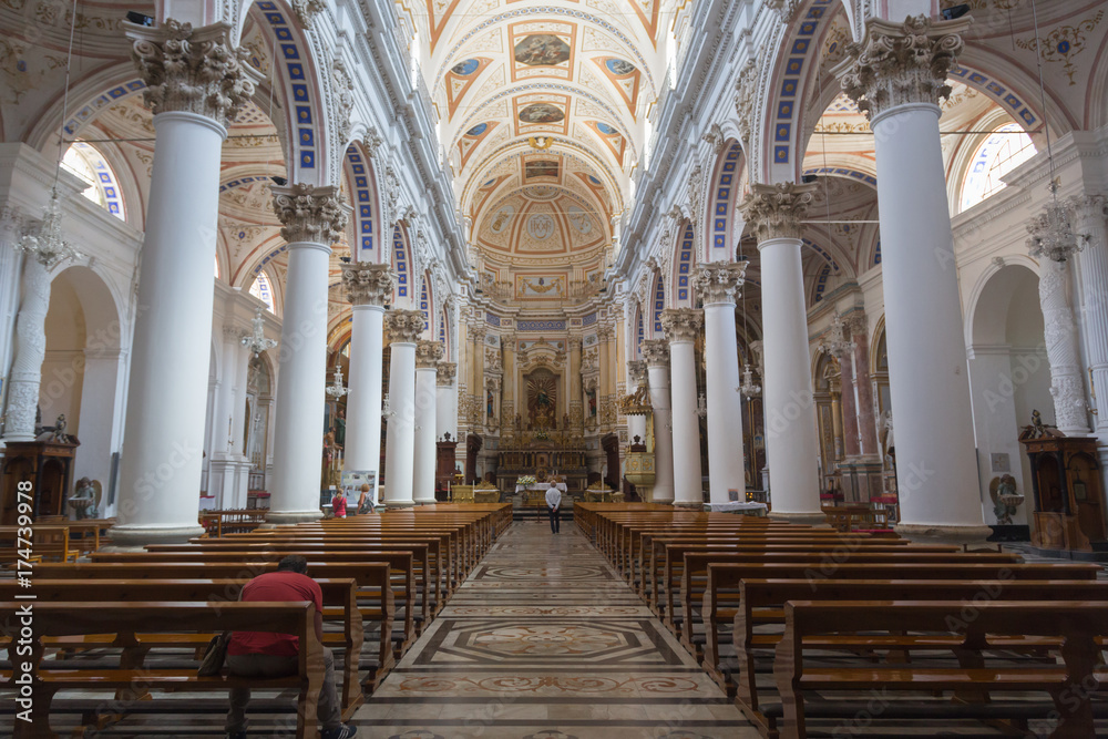 Fototapeta premium Modica (Sicily, Italy) - Interior of Saint Pietro cathedral