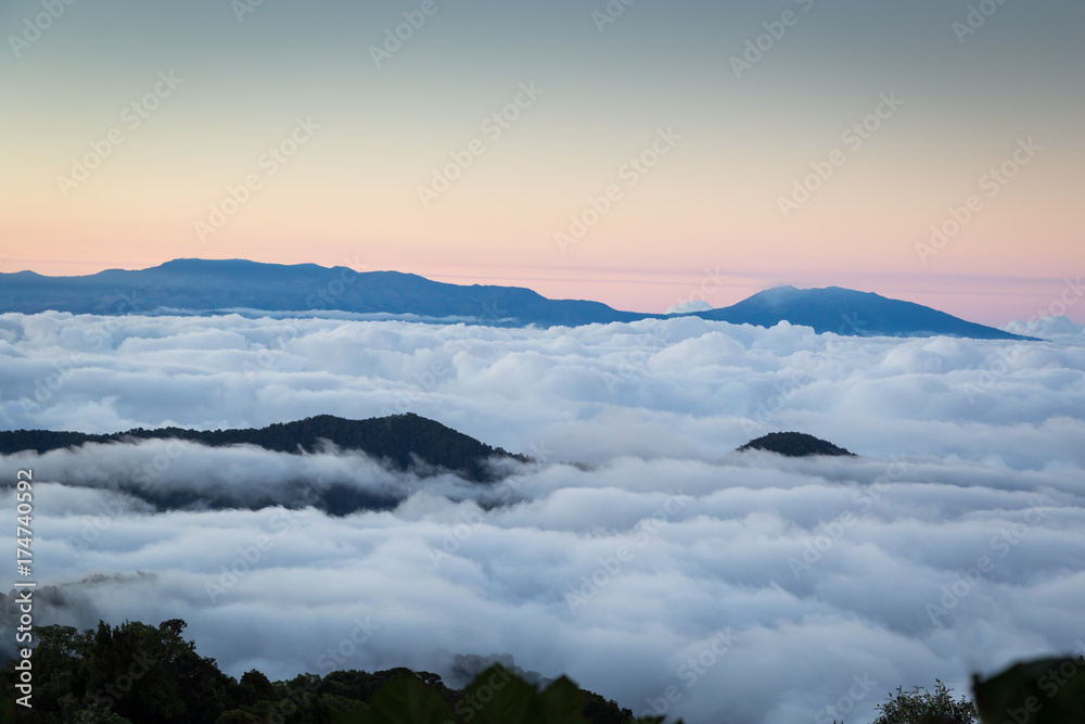 Above the clouds in the Talamanca mountain range of Costa Rica