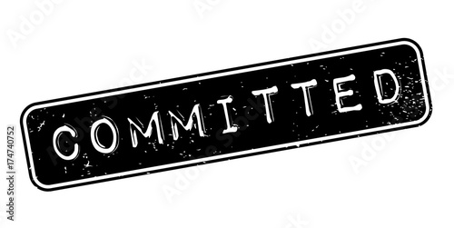 Committed rubber stamp. Grunge design with dust scratches. Effects can be easily removed for a clean, crisp look. Color is easily changed.