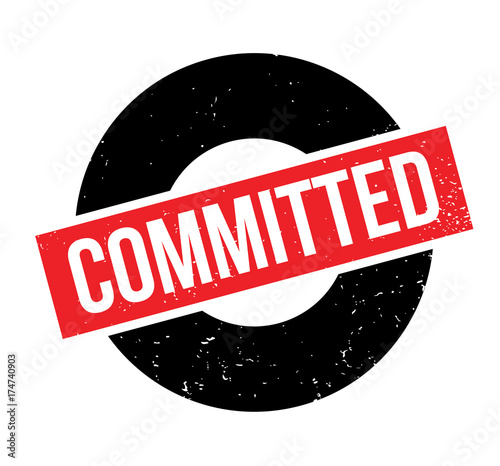 Committed rubber stamp. Grunge design with dust scratches. Effects can be easily removed for a clean, crisp look. Color is easily changed.