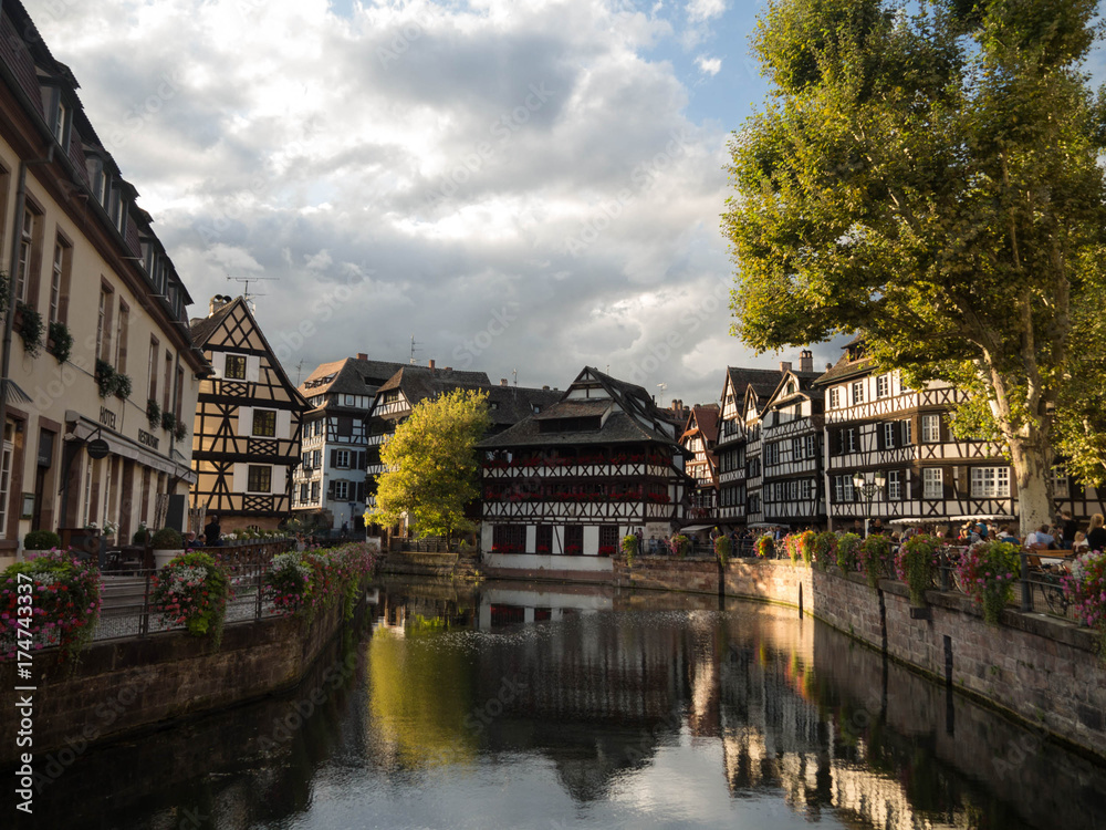 The Maison de Tanneurs, or house of the tanners, is one of the most recognizable buildings in the Petite France area of the historic city center of Strasbourg, France. September, 2017 The Maison de Tanneurs, or house of the tanners, is one of the most recognizable buildings in the Petite France area of the historic city center of Strasbourg, France. September, 2017