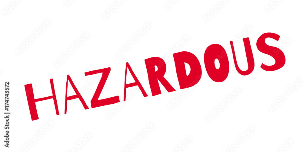 Hazardous rubber stamp. Grunge design with dust scratches. Effects can be easily removed for a clean, crisp look. Color is easily changed. Hazardous rubber stamp. Grunge design with dust scratches. Effects can be easily removed for a clean, crisp look. Color is easily changed.
