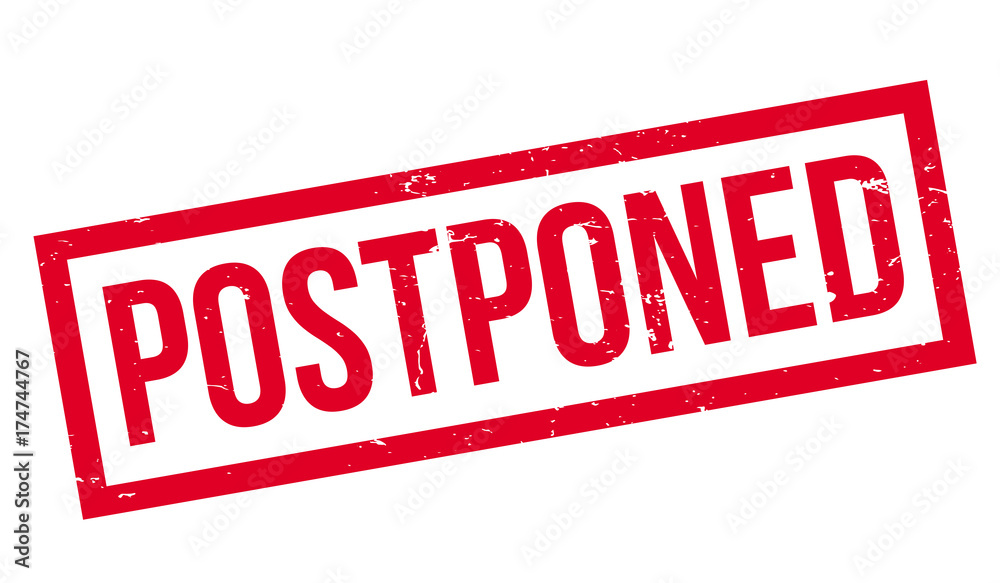 Fotografie Postponed rubber stamp