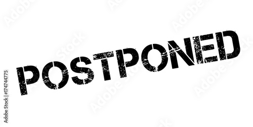 Postponed rubber stamp. Grunge design with dust scratches. Effects can be easily removed for a clean, crisp look. Color is easily changed.