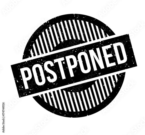 Postponed rubber stamp. Grunge design with dust scratches. Effects can be easily removed for a clean, crisp look. Color is easily changed.