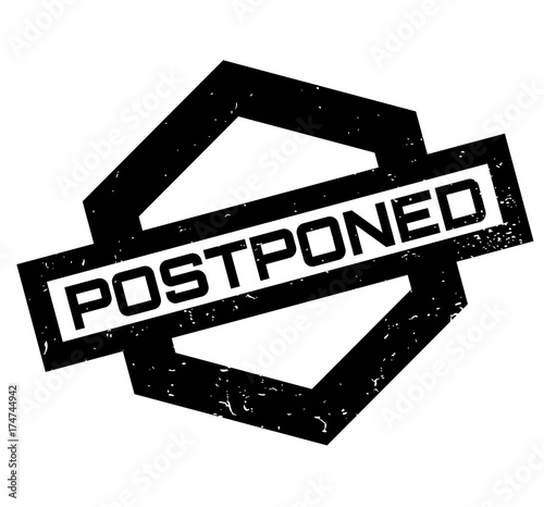 Postponed rubber stamp. Grunge design with dust scratches. Effects can be easily removed for a clean, crisp look. Color is easily changed.