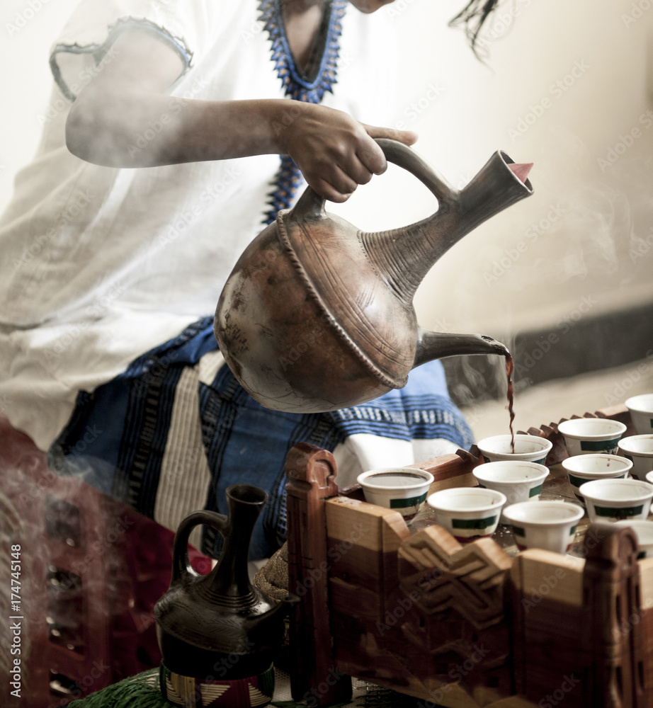 Canvas Print Ethiopian coffee ceremony