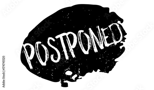 Postponed rubber stamp. Grunge design with dust scratches. Effects can be easily removed for a clean, crisp look. Color is easily changed.
