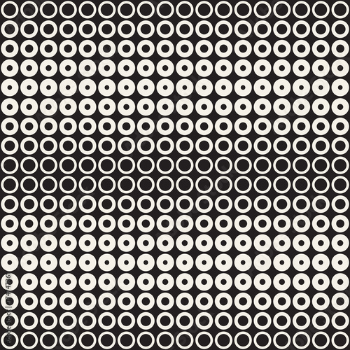 Abstract black and white pattern background. Seamless geometric circle halftone. Stylish modern texture 