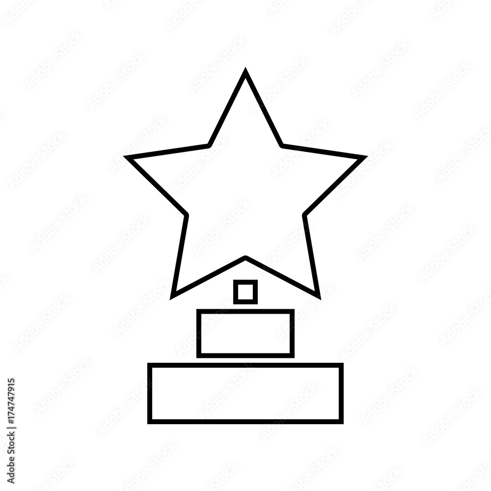 Trophy star winner award it is black icon . Trophy star winner award it is black icon .