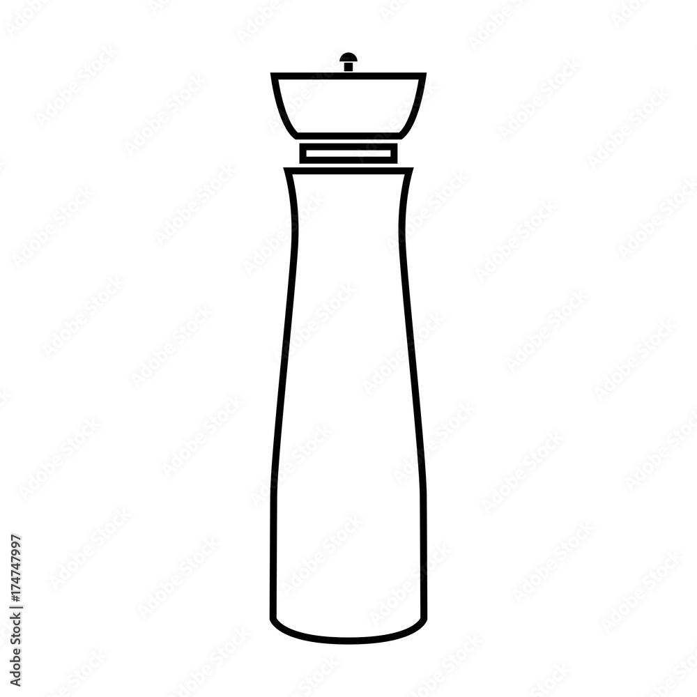 Salt and pepper mill it is black icon . Salt and pepper mill it is black icon .