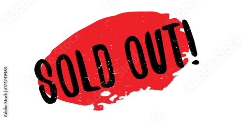 Sold Out rubber stamp. Grunge design with dust scratches. Effects can be easily removed for a clean, crisp look. Color is easily changed.