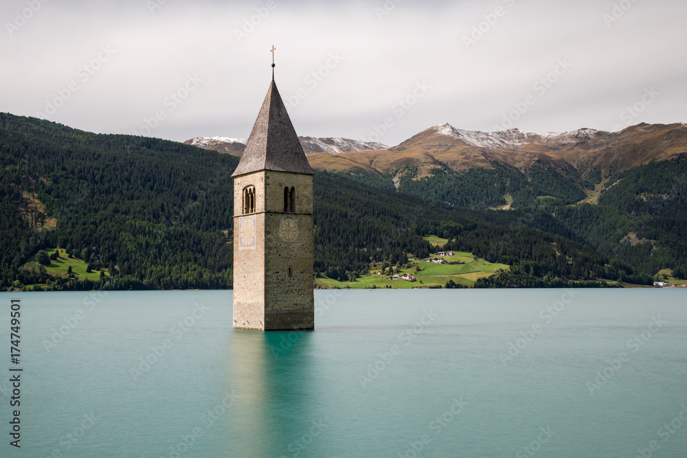 Submerged church at Lake Reschen