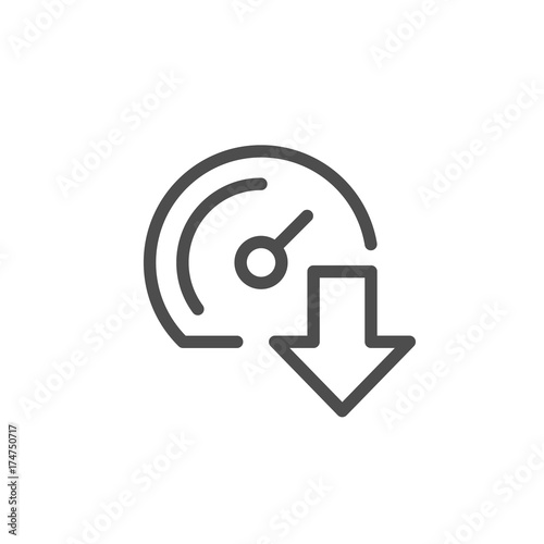 Download speed line icon