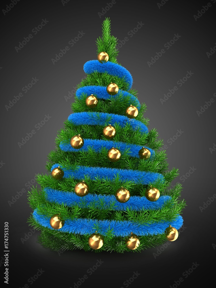 3d green Christmas tree 3d green Christmas tree