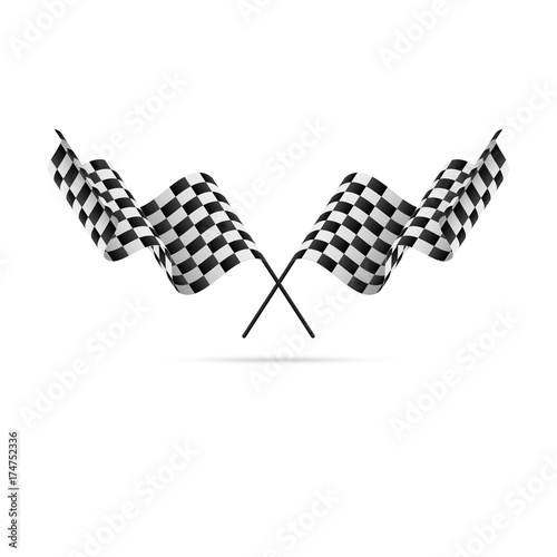 Checkered Flags. Racing flags. Vector illustration.