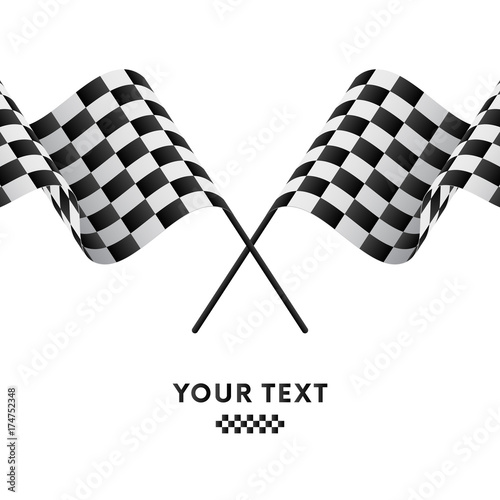 Checkered Flags. Racing flags. Vector illustration.
