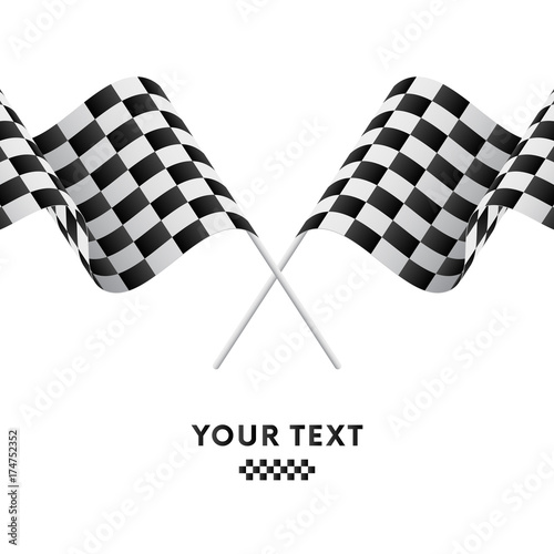 Checkered Flags. Racing flags. Vector illustration.