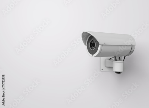 Surveillance CCTV security camera. 3D rendering