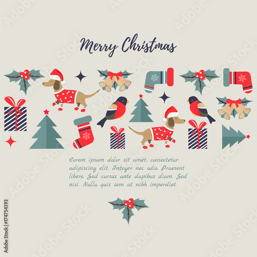 Holiday background with holiday elements