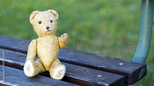 Website banner of a vintage retro toy bear