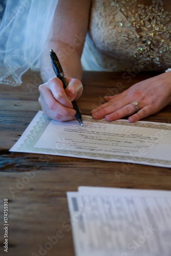 Signing the Wedding Certificate
