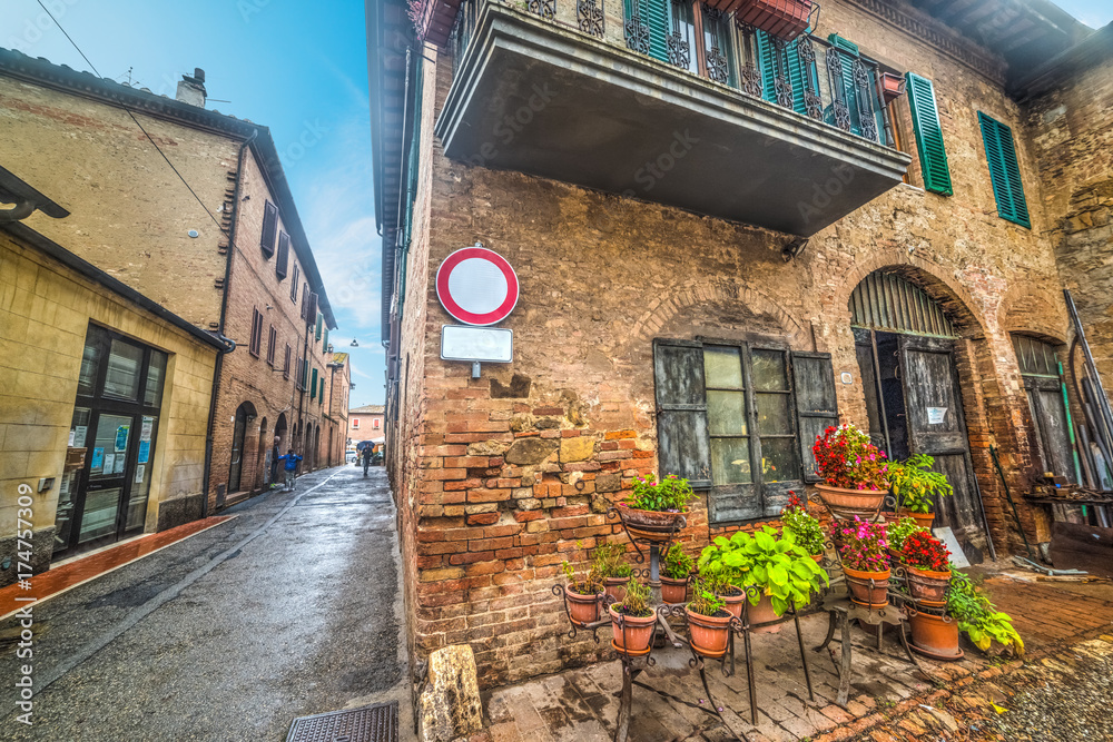 Fototapeta premium Rustykalny narożnik w Buonconvento