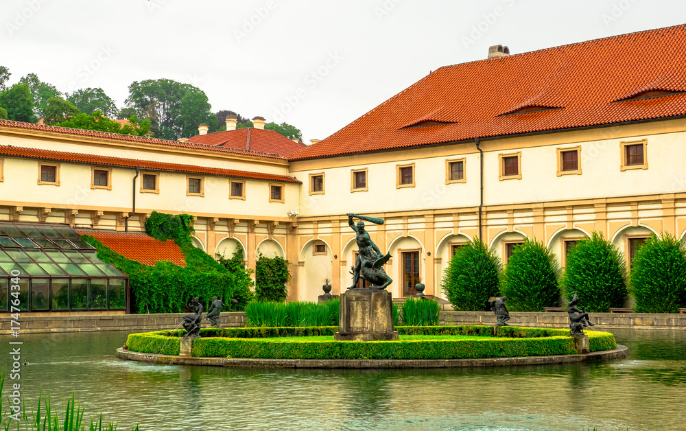 Wallenstein Garden in Prague, Czech Republic..